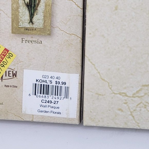 New View Cheri Blum Wall Plaque Decor Flowers Garden Field Set of 4 - Picture 5 of 9